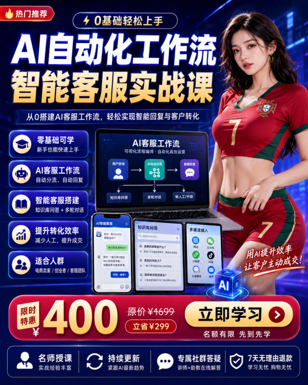 AI自动化工作流 智能客服实战课